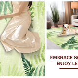 Ultra Soft Area Rug, Non Slip, Stain Resistant, Washable Area Rugs for Living Room, Bedroom, Serene Eco-Friendly Floral Vibe(Green)