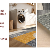 Ultra Soft Area Rug, Non Slip, Stain Resistant, Washable Area Rugs for Living Room, Bedroom, Chic Minimalist Monochrome Design(Gray)