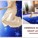 Ultra Soft Area Rug, Non Slip, Stain Resistant, Washable Area Rugs for Living Room, Bedroom, Ombre Starry Shaggy Aesthetic(Blue)