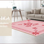 Ultra Soft Area Rug, Non Slip, Stain Resistant, Washable Area Rugs for Living Room, Bedroom, Cowgirl Boots Disco(Pink) - ODIKA