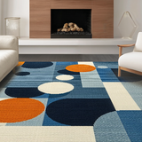 Ultra Soft Area Rug, Non Slip, Stain Resistant, Washable Area Rugs for Living Room, Bedroom, Luxurious 3D Bubble Aesthetic(Blue)