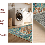 Ultra Soft Area Rug, Non Slip, Stain Resistant, Washable Area Rugs for Living Room, Bedroom, Vibrant Tribal Inspired Design(Brown)