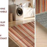 Ultra Soft Area Rug, Non Slip, Stain Resistant, Washable Area Rugs for Living Room, Bedroom, Colorful Eclectic Fiber Pattern(Orange)