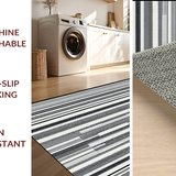 Ultra Soft Area Rug, Non Slip, Stain Resistant, Washable Area Rugs for Living Room, Bedroom, Black White Striped Area Rug, Abstract(Black)