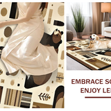 Charming Earthy Abstract Motif(Beige)