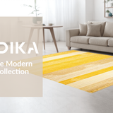 Ultra Soft Area Rug, Non Slip, Stain Resistant, Washable Area Rugs for Living Room, Bedroom, Elegant Tufted Sunburst Pattern(Yellow)