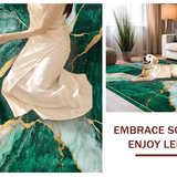 Chic Low Pile Textured Marble Theme(Green)