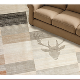Ultra Soft Area Rug, Non Slip, Stain Resistant, Washable Area Rugs for Living Room, Bedroom, Chic Minimalist Earthy Tones Vibe(Beige)