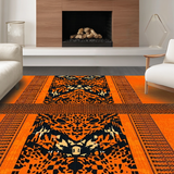 Ultra Soft Area Rug, Non Slip, Stain Resistant, Washable Area Rugs for Living Room, Bedroom, Bold Contemporary Textile Art(Orange)