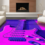 Ultra Soft Area Rug, Non Slip, Stain Resistant, Washable Area Rugs for Living Room, Bedroom, Dynamic Color Splash Design(Purple)