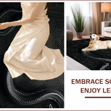 Ultra Soft Area Rug, Non Slip, Stain Resistant, Washable Area Rugs for Living Room, Bedroom, Gothic Snake Print(Black)