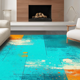 Contemporary Colorful Swirl Motif(Blue)