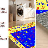 Ultra Soft Area Rug, Non Slip, Stain Resistant, Washable Area Rugs for Living Room, Bedroom, Lively Multicolor Acoustic Pattern(Yellow)