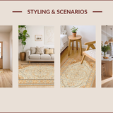 Ultra Soft Area Rug, Non Slip, Stain Resistant, Washable Area Rugs for Living Room, Bedroom, Contemporary Sand Minimalist Home Office Wool Rug(Beige)