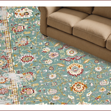 Ultra Soft Area Rug, Non Slip, Stain Resistant, Washable Area Rugs for Living Room, Bedroom, Antique Inspired Ethnic Motif(Blue)