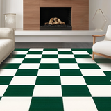 Ultra Soft Area Rug, Non Slip, Stain Resistant, Washable Area Rugs for Living Room, Bedroom, Trendy Symmetrical Green Pattern(Green)