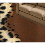 Ultra Soft Area Rug, Non Slip, Stain Resistant, Washable Area Rugs for Living Room, Bedroom, Faux Animal Skin Bedroom Carpet for Modern Interiors(Brown)