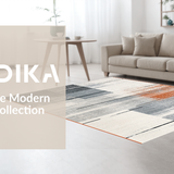 Ultra Soft Area Rug, Non Slip, Stain Resistant, Washable Area Rugs for Living Room, Bedroom, Rustic Geometric Color Play(Gray)