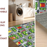 Whimsical Urban Journey Mat(Gray)