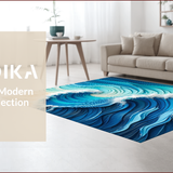 Ultra Soft Area Rug, Non Slip, Stain Resistant, Washable Area Rugs for Living Room, Bedroom, Beach Theme Non-Slip Carpet for Girls' Playroom(Blue)