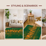 Ultra Soft Area Rug, Non Slip, Stain Resistant, Washable Area Rugs for Living Room, Bedroom, Exotic Wild Animal Aesthetic(Green)
