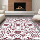 Ultra Soft Area Rug, Non Slip, Stain Resistant, Washable Area Rugs for Living Room, Bedroom, Luxurious Minimalist Color Scheme(White)