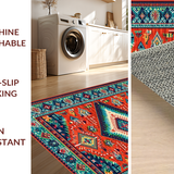 Ultra Soft Area Rug, Non Slip, Stain Resistant, Washable Area Rugs for Living Room, Bedroom, Chic Color Splash Pattern(Red)