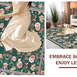 Ultra Soft Area Rug, Non Slip, Stain Resistant, Washable Area Rugs for Living Room, Bedroom, Lush Green Garden Inspired Layers(Green)
