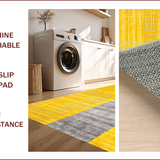 Ultra Soft Area Rug, Non Slip, Stain Resistant, Washable Area Rugs for Living Room, Bedroom, Elegant Contemporary Artful Design(Yellow)