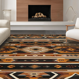 Ultra Soft Area Rug, Non Slip, Stain Resistant, Washable Area Rugs for Living Room, Bedroom, Vivid Abstract Ogee Pattern(Brown)
