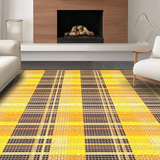 Ultra Soft Area Rug, Non Slip, Stain Resistant, Washable Area Rugs for Living Room, Bedroom, Cute Farmhouse Inspired Design(Gold)