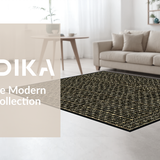 Ultra Soft Area Rug, Non Slip, Stain Resistant, Washable Area Rugs for Living Room, Bedroom, Sophisticated Tiled Gold Shapes(Gold)