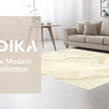 Ultra Soft Area Rug, Non Slip, Stain Resistant, Washable Area Rugs for Living Room, Bedroom, Rustic Modernist Organic Shapes(Beige)
