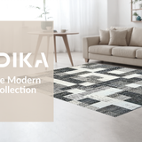 Ultra Soft Area Rug, Non Slip, Stain Resistant, Washable Area Rugs for Living Room, Bedroom, Modern Black And White Rug: Black White Door Mat(Gray)