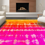 Ultra Soft Area Rug, Non Slip, Stain Resistant, Washable Area Rugs for Living Room, Bedroom, Lively Soft Ombre Effect Style(Orange)