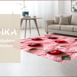 Ultra Soft Area Rug, Non Slip, Stain Resistant, Washable Area Rugs for Living Room, Bedroom, Coquette Bow Fluffy(Pink)