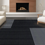 Ultra Soft Area Rug, Non Slip, Stain Resistant, Washable Area Rugs for Living Room, Bedroom, Sleek Contemporary Minimalist Style(Gray)