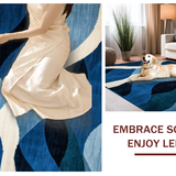 Dynamic Blue Tones Shag Appeal(Blue)