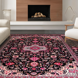 Vintage Inspired Floral Medallion(Black)