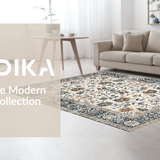 Eclectic Floral Medallion Design(Ivory)