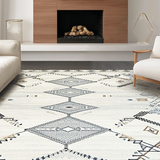 Ultra Soft Area Rug, Non Slip, Stain Resistant, Washable Area Rugs for Living Room, Bedroom, Chic Cream Abstract Textures(Beige)