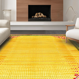 Ultra Soft Area Rug, Non Slip, Stain Resistant, Washable Area Rugs for Living Room, Bedroom, Playful Kaleidoscope Color Splash(Yellow)