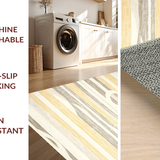 Ultra Soft Area Rug, Non Slip, Stain Resistant, Washable Area Rugs for Living Room, Bedroom, Luxurious Textured Cream Waves(Yellow)