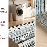 Ultra Soft Area Rug, Non Slip, Stain Resistant, Washable Area Rugs for Living Room, Bedroom, Geometric Spotted Stripe Rug(Gray)