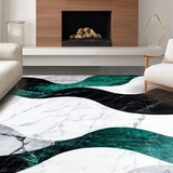 Emerald Swirl Abstract Elegance(White)