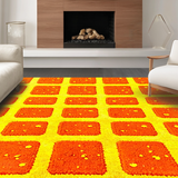 Ultra Soft Area Rug, Non Slip, Stain Resistant, Washable Area Rugs for Living Room, Bedroom, Vibrant Orange Yellow Dreamscape Rug(Yellow)