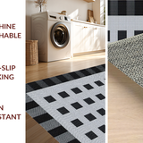 Ultra Soft Area Rug, Non Slip, Stain Resistant, Washable Area Rugs for Living Room, Bedroom, Elegant Geometric Patterned Design(Black)