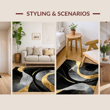 Dynamic Layered Monochrome Aesthetics(Black)