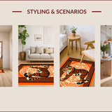 Ultra Soft Area Rug, Non Slip, Stain Resistant, Washable Area Rugs for Living Room, Bedroom, Exotic Orange Tiger Aesthetic(Orange)