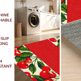 Ultra Soft Area Rug, Non Slip, Stain Resistant, Washable Area Rugs for Living Room, Bedroom, Charming Whimsical Fruit Pattern(Red)